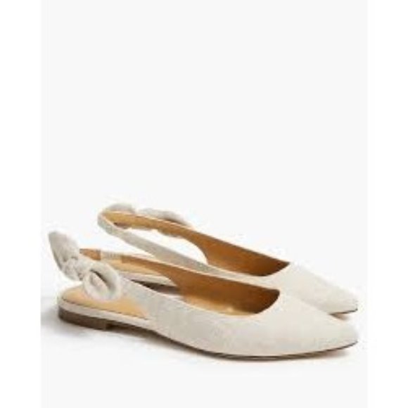 J. Crew Factory Shoes - J. Crew Factory Bow-Back Flats in Gold